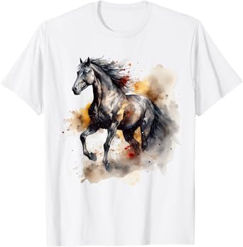 Horse Lover Artwork | Animal Motif Horse T-Shirt