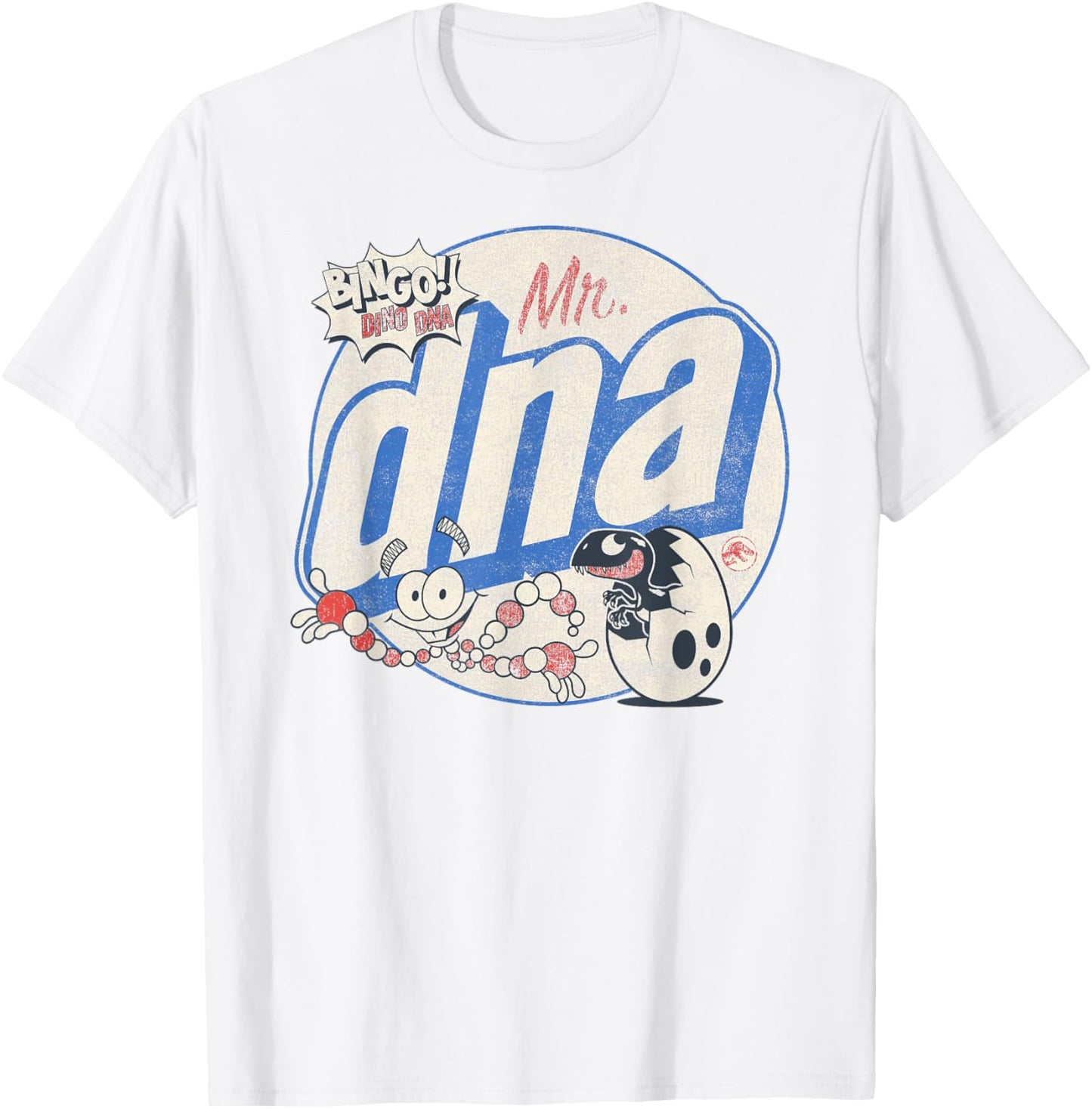 Jurassic World Retro Mr. DNA Bingo Dino Logo T-Shirt