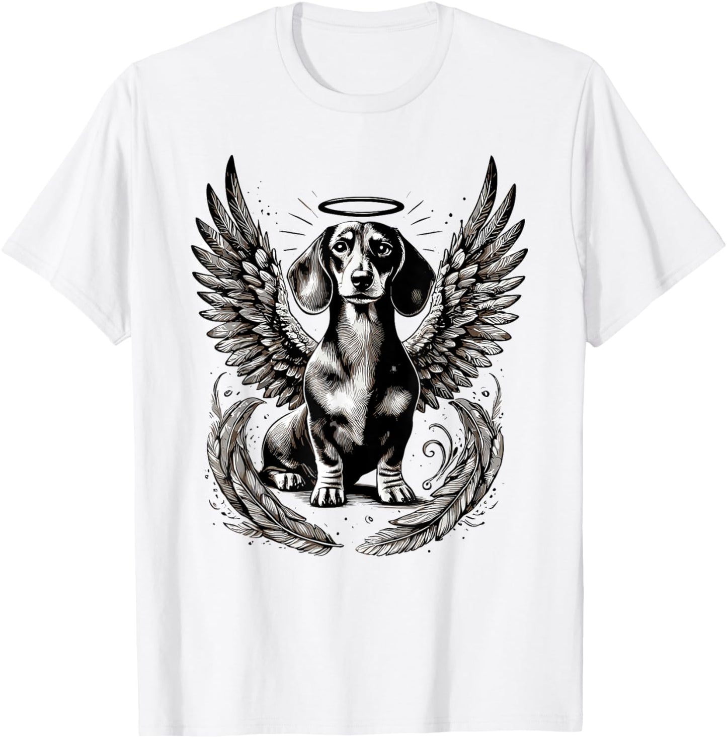 Shorthair Dachshund With Wings Of An Angel T-Shirt