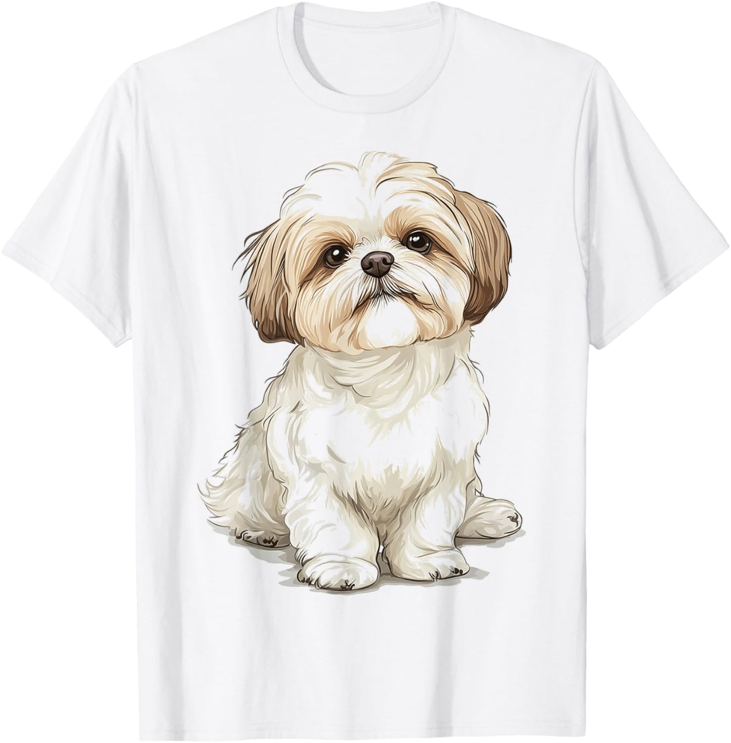 Shih Tzu Dog Motif Pet Artwork Shih Tzu T-Shirt