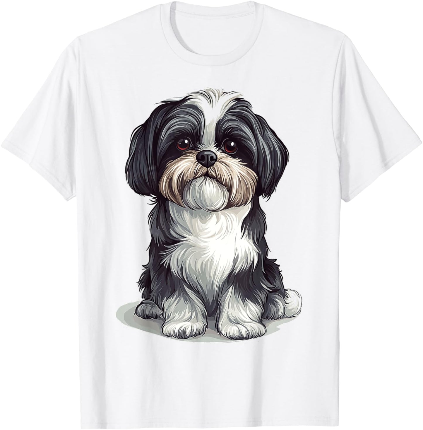 Shih Tzu Dog Motif Pet Artwork Shih Tzu T-Shirt
