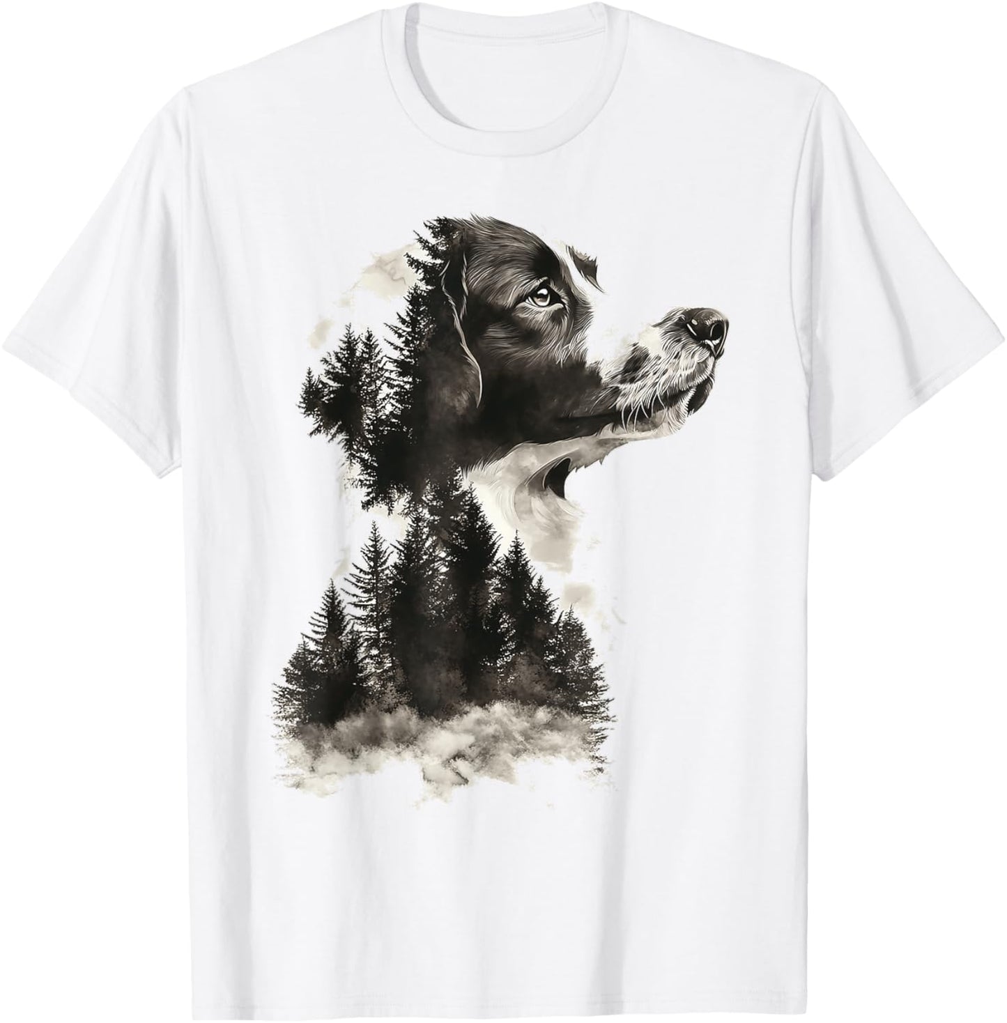 Brittany Dog Motif Pet Artwork Brittany T-Shirt