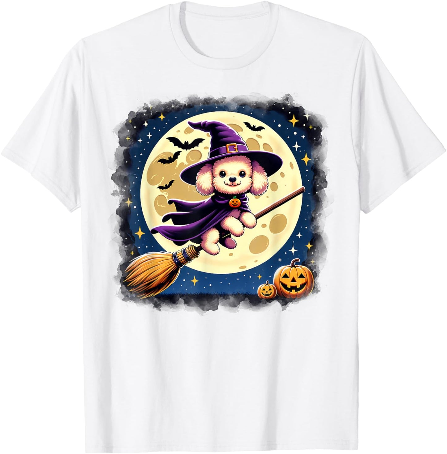 Cute Poodle Halloween Costume Shirt Dog Lover Women Girls T-Shirt