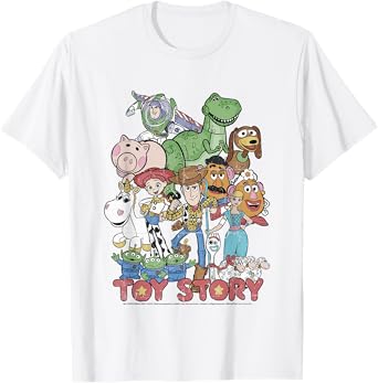Disney Pixar Toy Story All Stars Distressed Group Shot T-Shirt