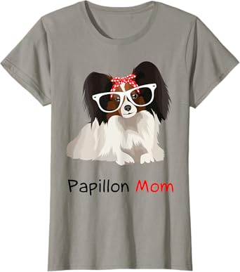 Papillon Mom Bandana Womens Papillon Dog T-Shirt