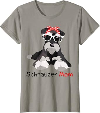 Schnauzer Mom Bandana Womens Schnauzer Dog T-Shirt