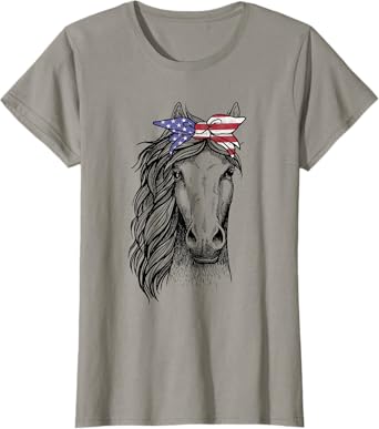 Horse Lovers Clothes with Bandana Apparel Women Kids Girls T-Shirt