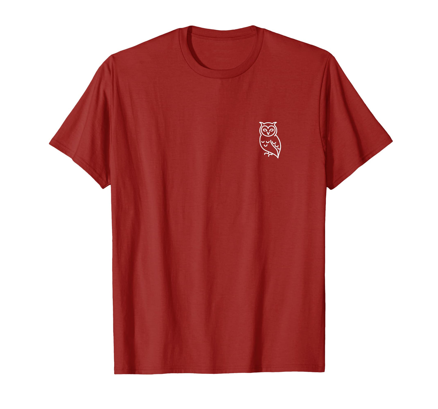 Owl Bird Badge Patch Line Art Icon Outline Gift T-Shirt