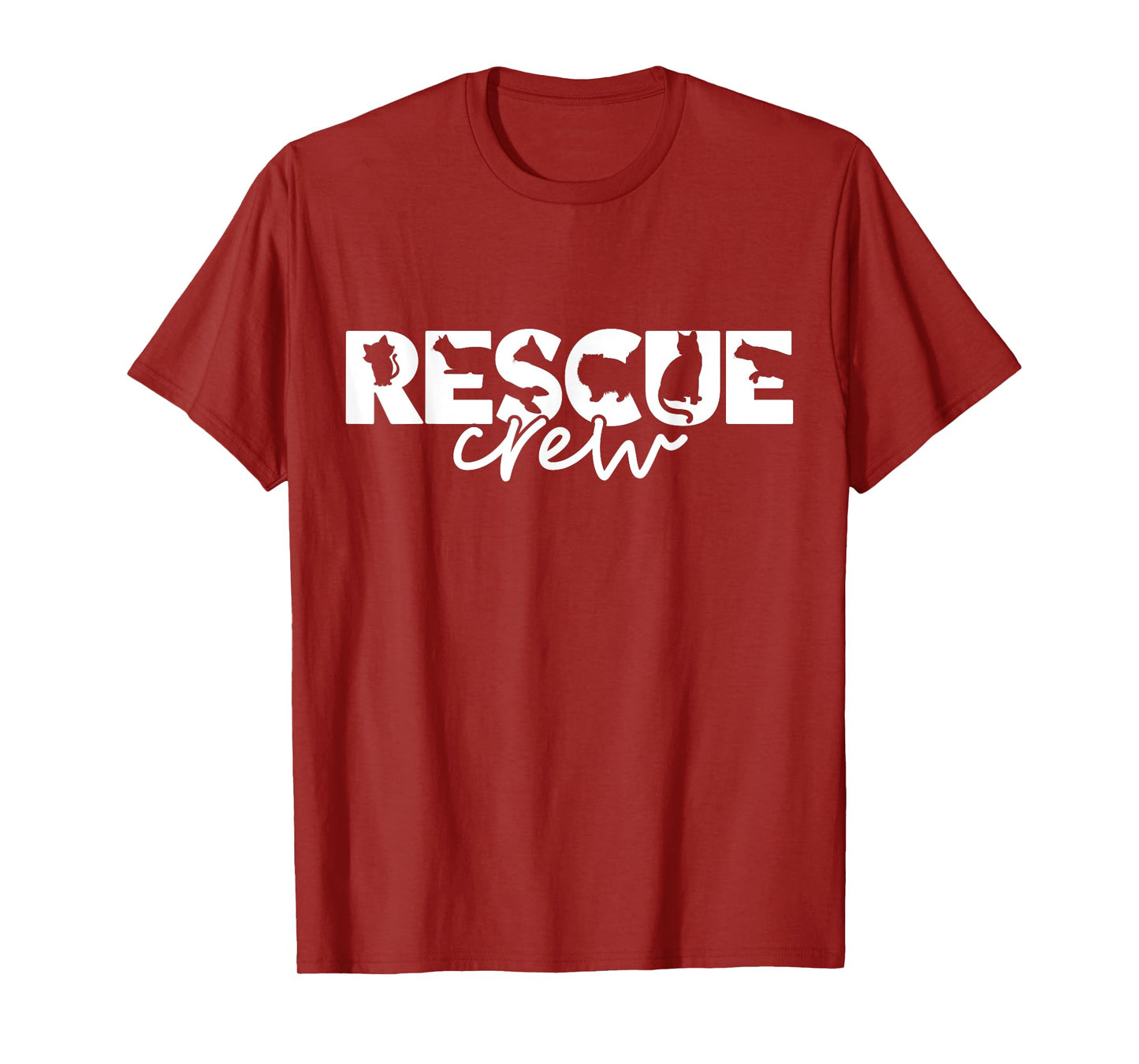 Cat Rescue Crew Shirt Kitten Lovers Adoption Foster Pet Team Men Women Girls Kids T-Shirt