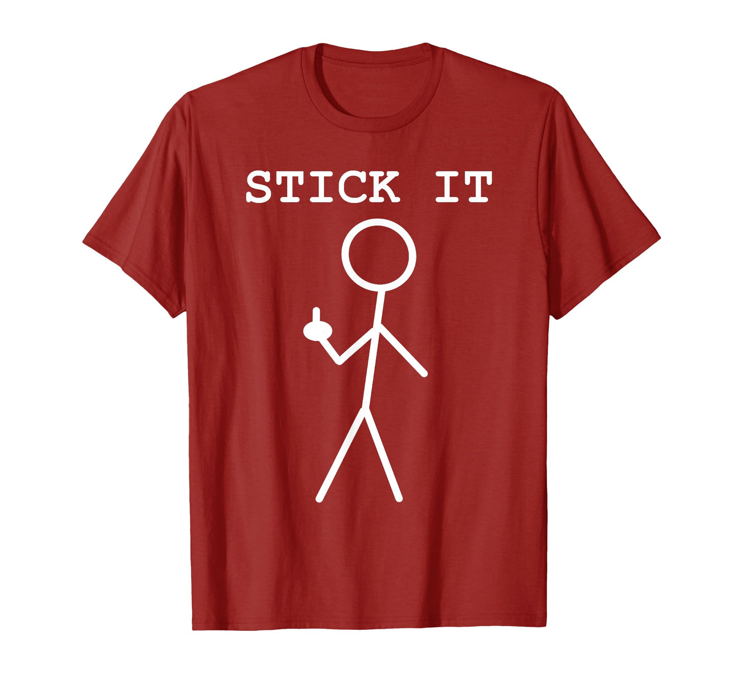 Middle Finger Giving The Bird Stick It Adult Pun Rude Stuff T-Shirt