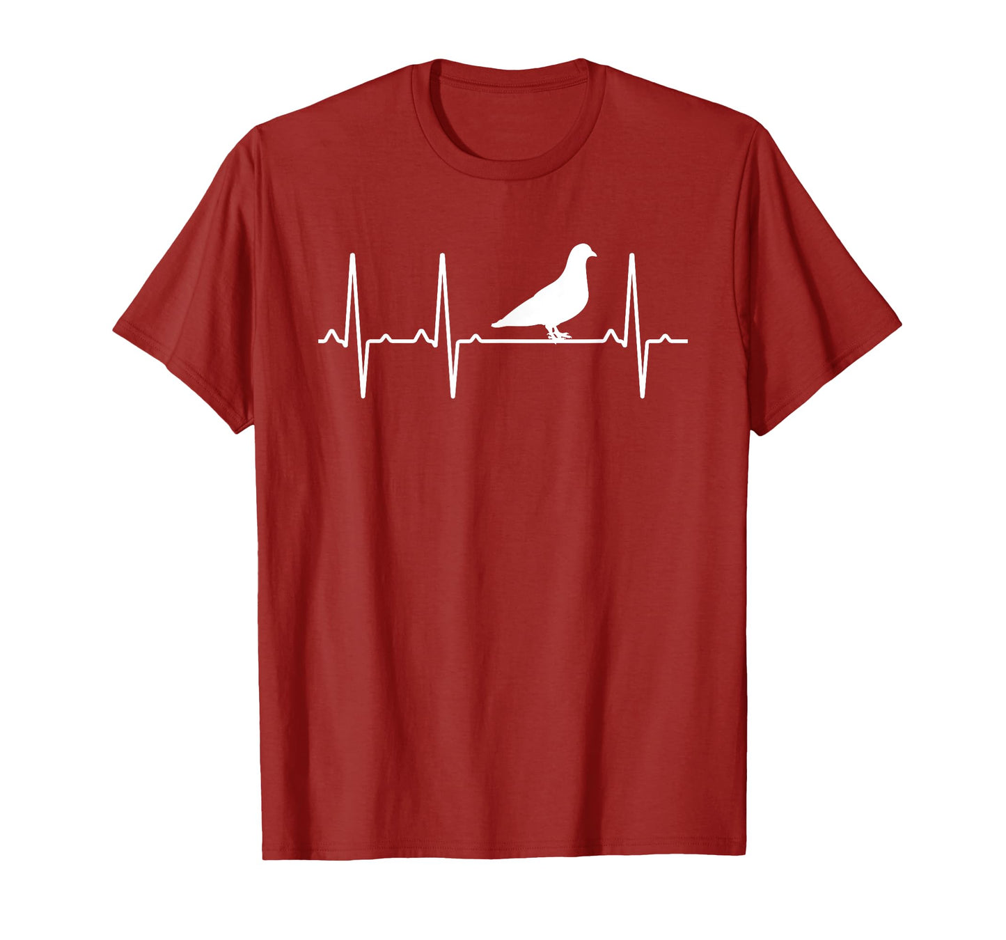 Pigeon Heartbeat Gift For Men Women Bandtail Bird Dove Lover T-Shirt