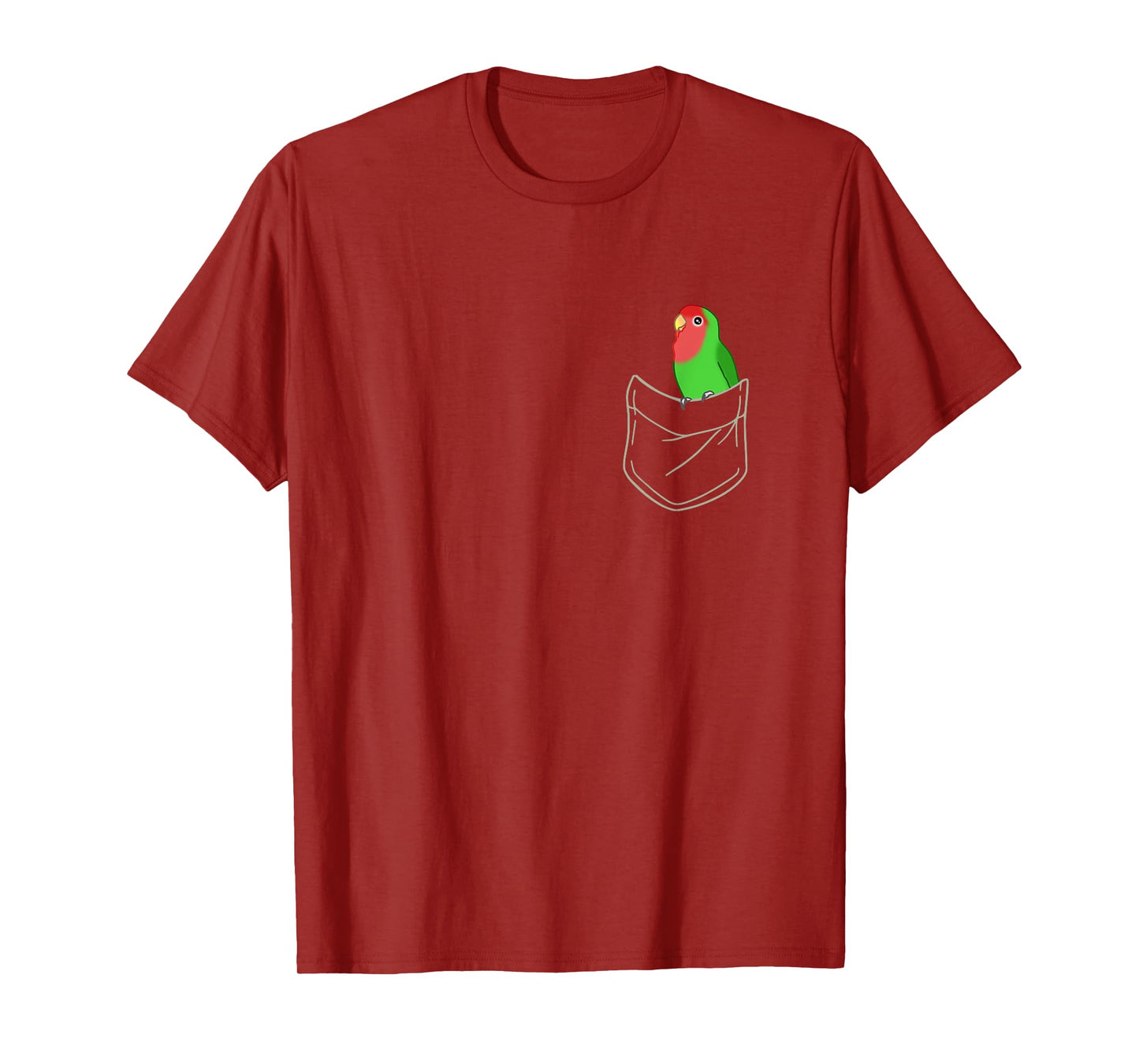 Pocket green Lovebird Cute Peach Faced Lovebird Birb memes T-Shirt