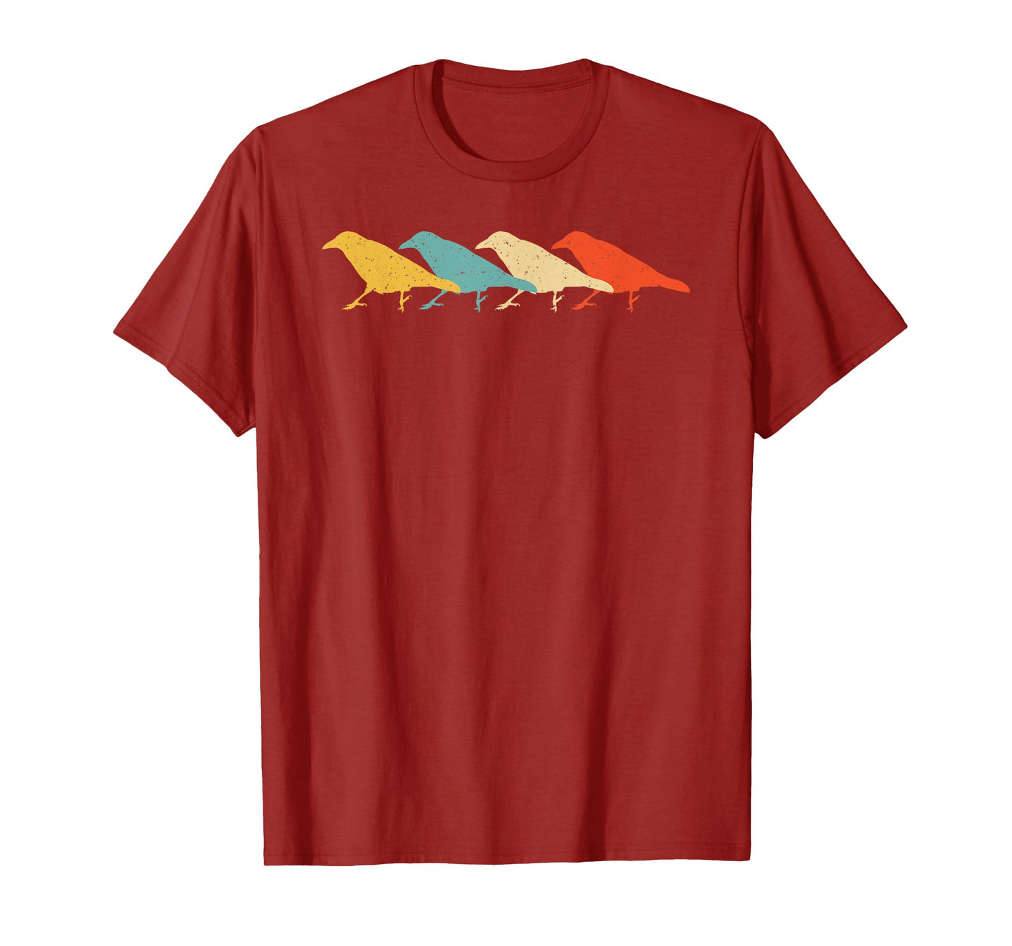 Crow Vintage Retro Raven Bird Lover 60s 70s Gift T-Shirt