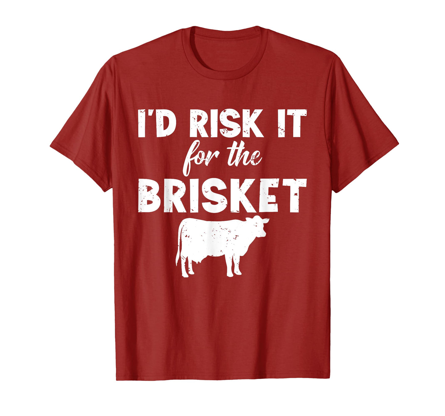 Funny Vintage Smoke Brisket Id Risk it For the Brisket T-Shirt