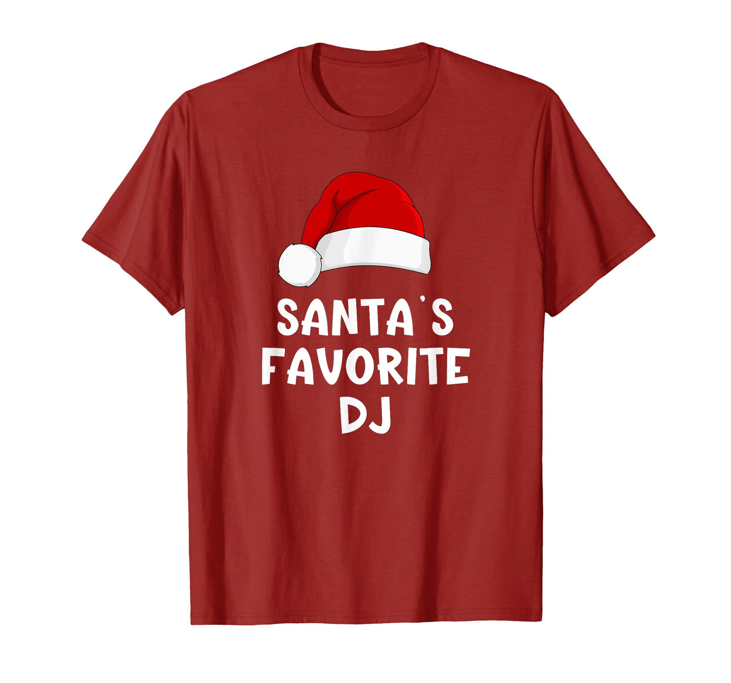 Christmas Santa's Favorite DJ Funny Xmas Deejay Disc Jockey T-Shirt