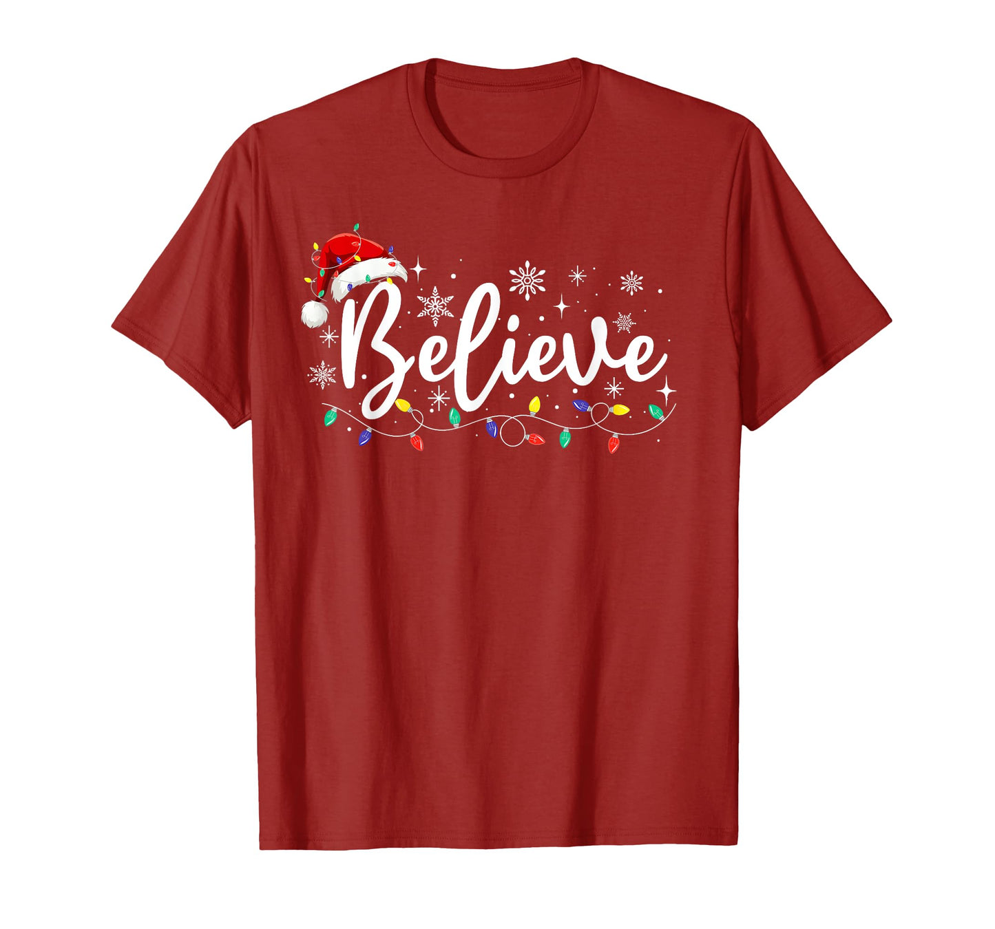 Christmas Shirt - Believe Santa Claus Believe Christmas Kids T-Shirt