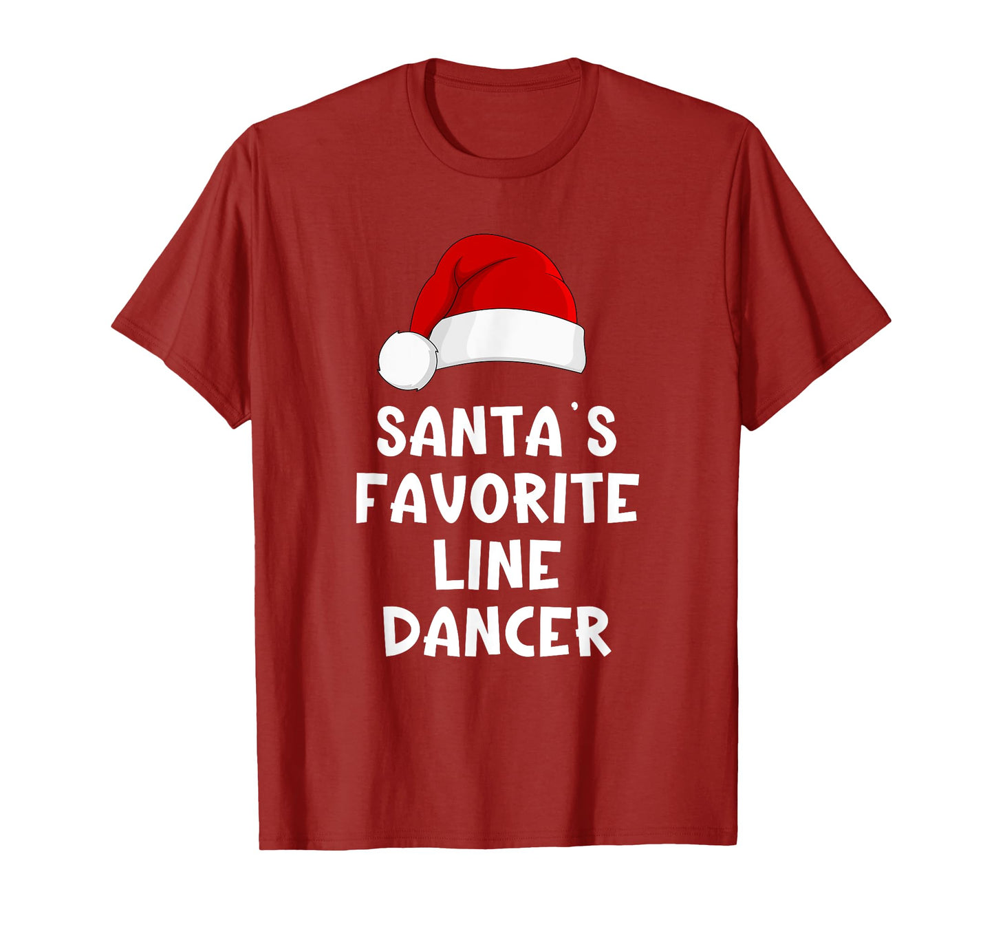 Christmas Santa's Favorite Line Dancer Funny Dancing Dance T-Shirt