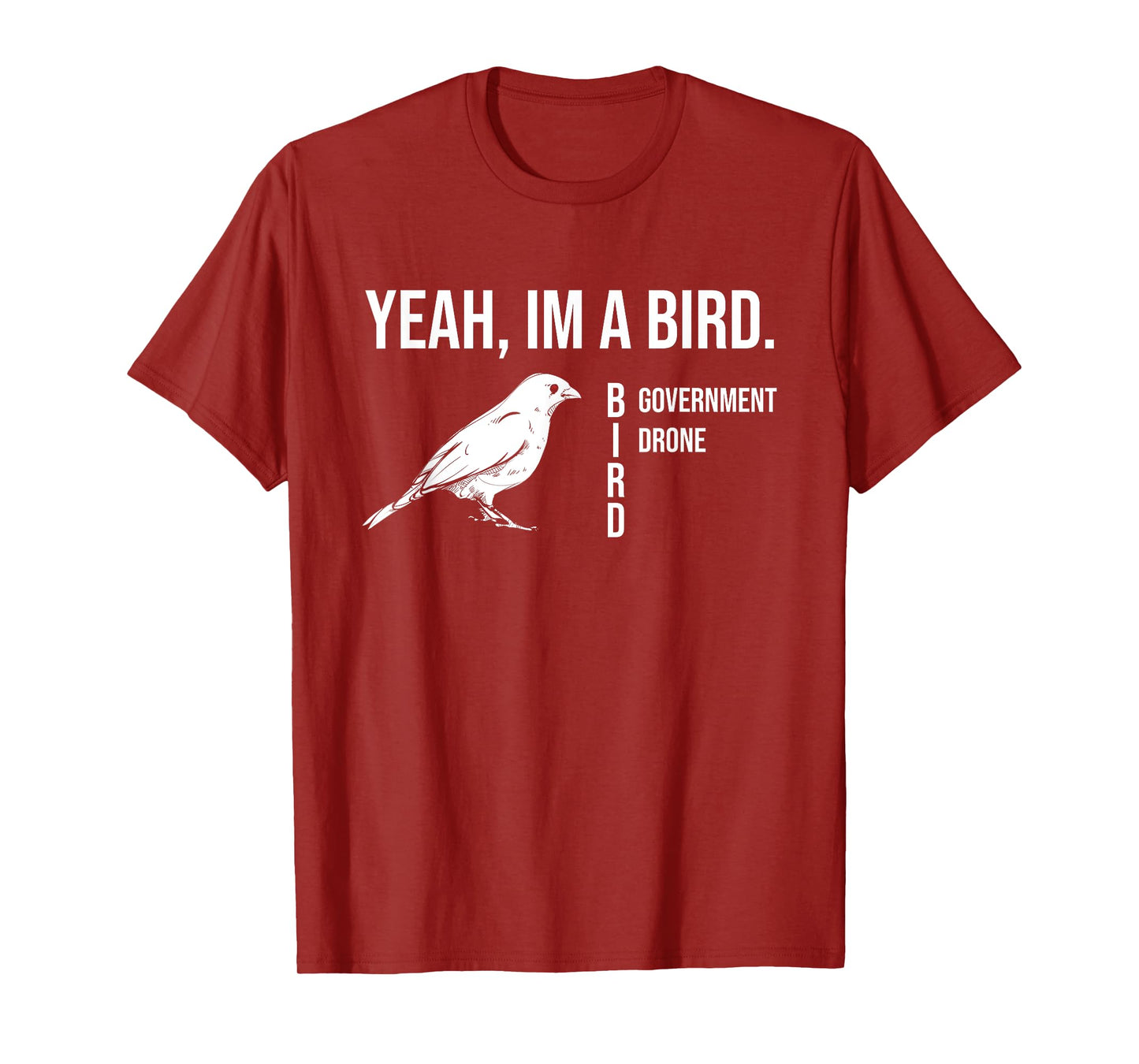 The funny conspiracy theory, Yeah im a government drone bird T-Shirt
