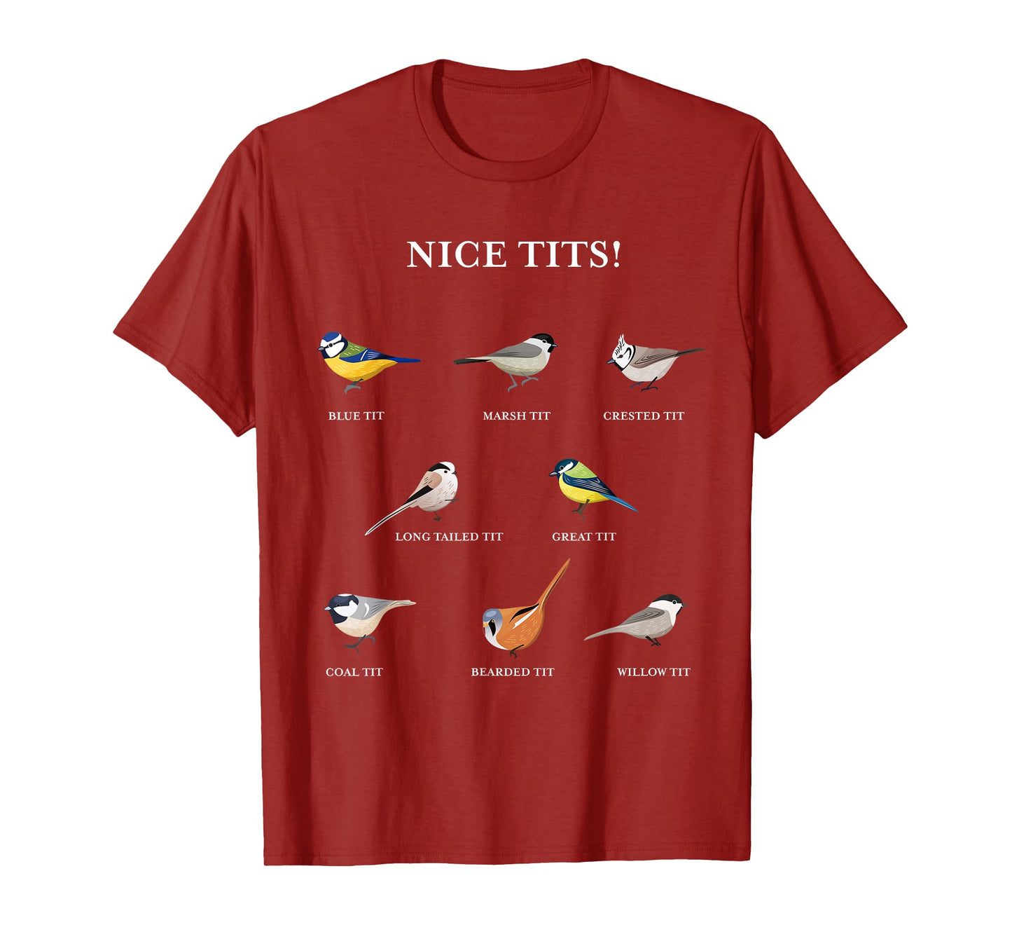 Nice tits! - Funny Birdwatching Gift for Bird Enthusiast T-Shirt