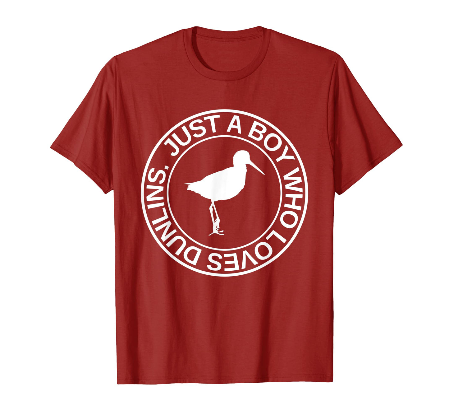 Just A Boy Who Loves Dunlins Gift For Men Sandpiper Bird T-Shirt
