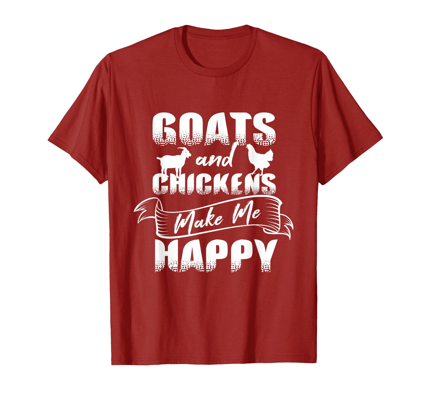 Goats Chickens Happy Funny Rancher Gift Humor Farmer Women T-Shirt