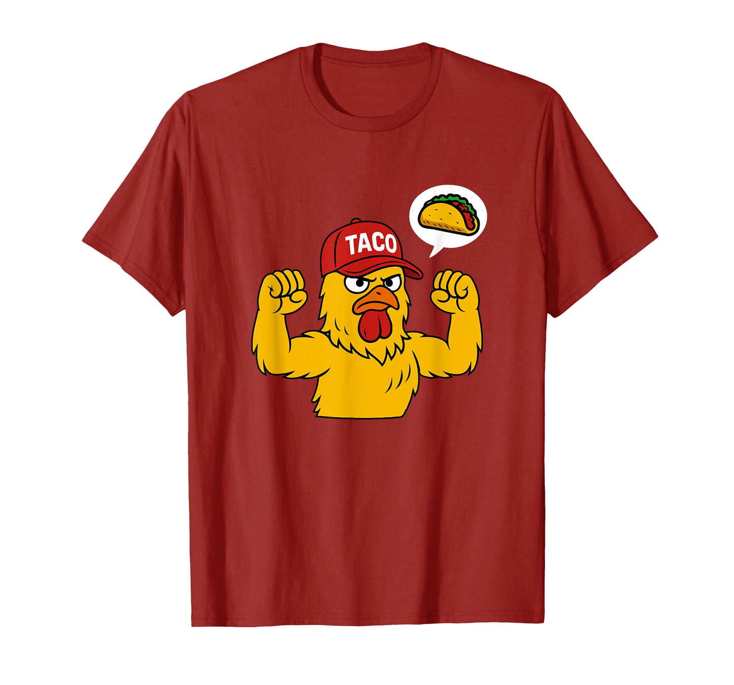 TACO Angry Chicken Hat Patriotic Funny T-Shirt