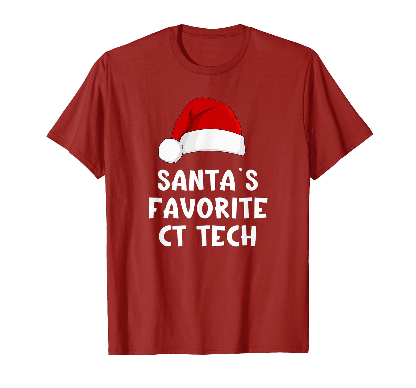 Christmas Santa's Favorite Ct Tech Funny Pajama Technologist T-Shirt