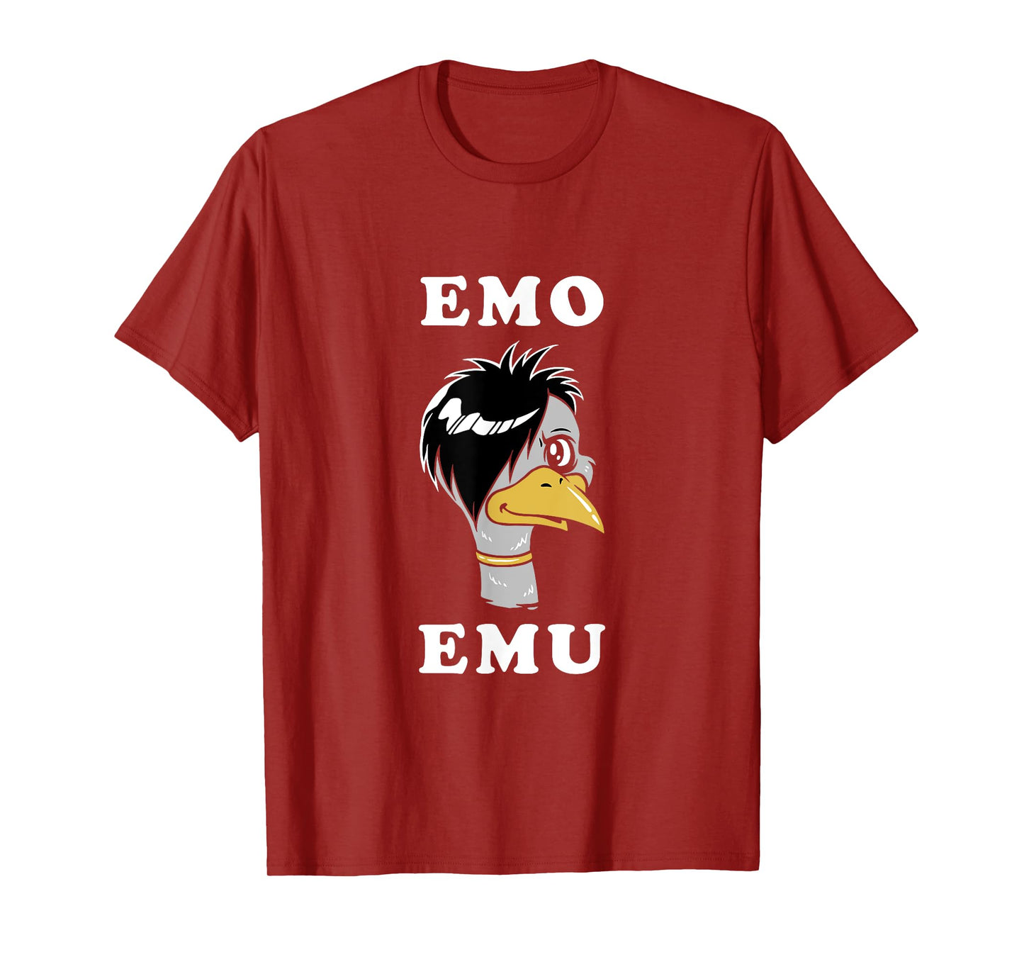 Emo Emu T-Shirt Funny Metal Gothic Emu Bird T-Shirt