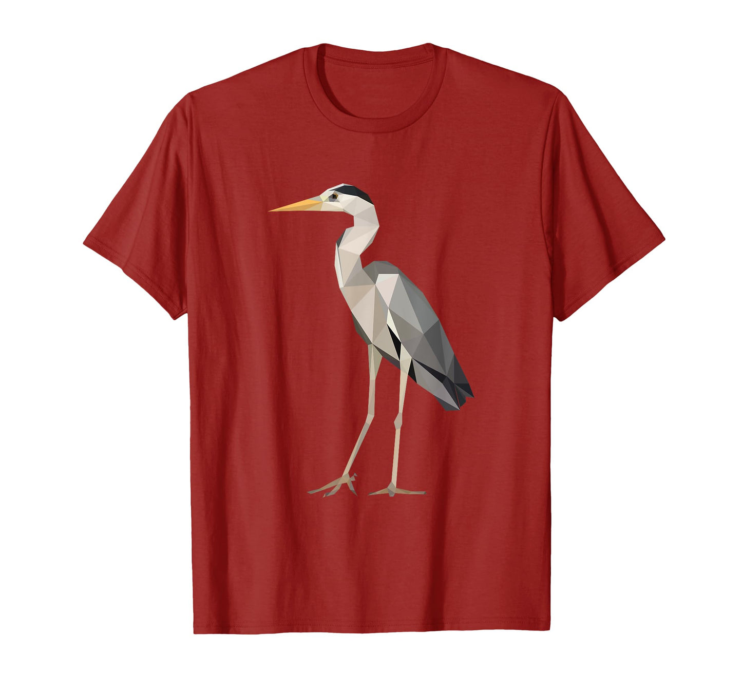 Poly Heron Wildlife Bird Birdwatcher T-Shirt