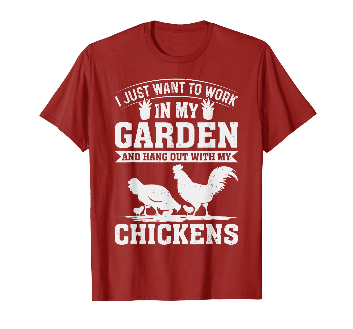 Garden and Chicken Hangout Funny Chicken Gifts for Men T-Shirt