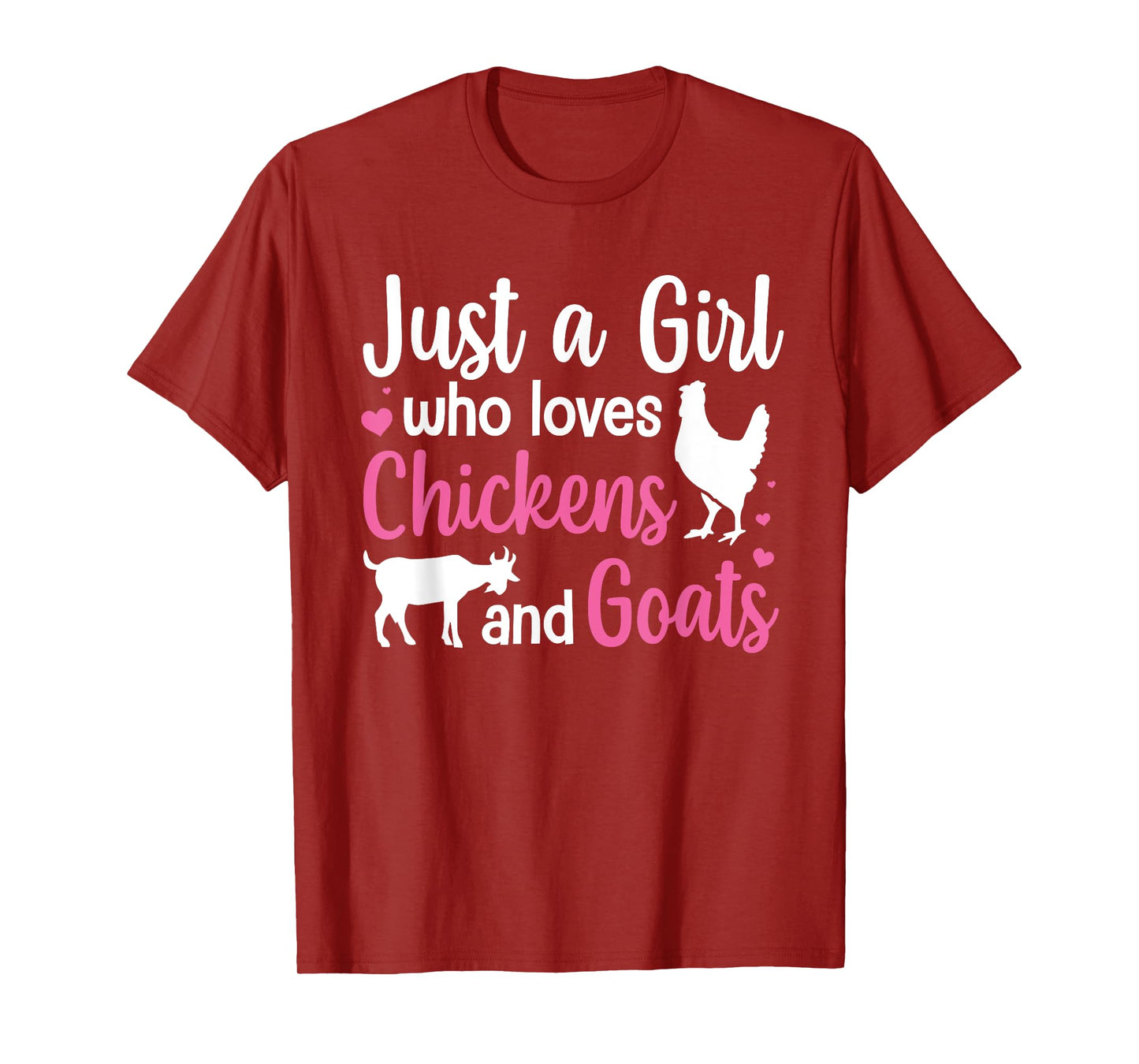 Cool Chicken Goat Design For Women Girls Pygmy Goat Lover T-Shirt
