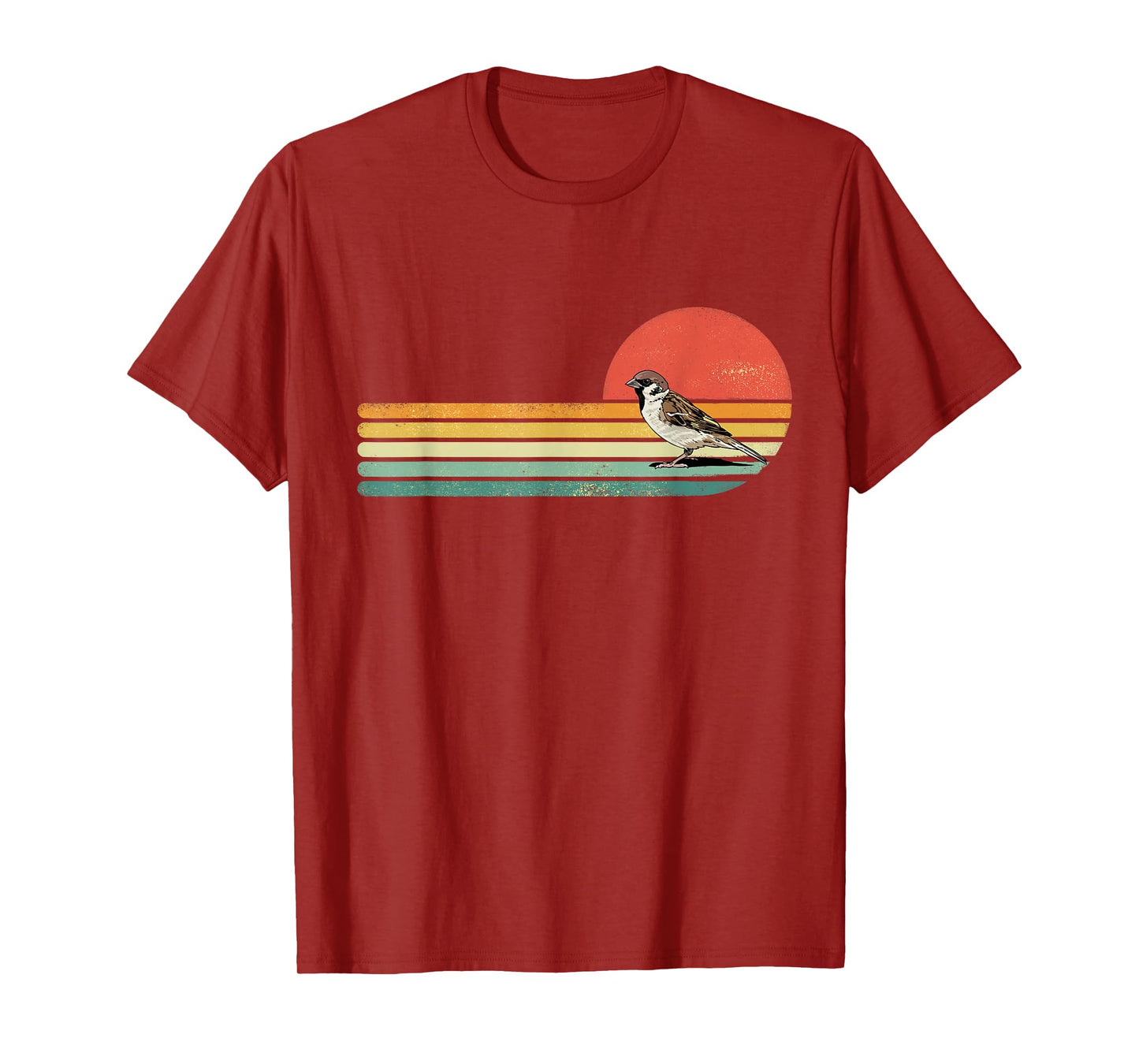 Retro Vintage House Sparrow Bird Animal Bird Lover Birders T-Shirt