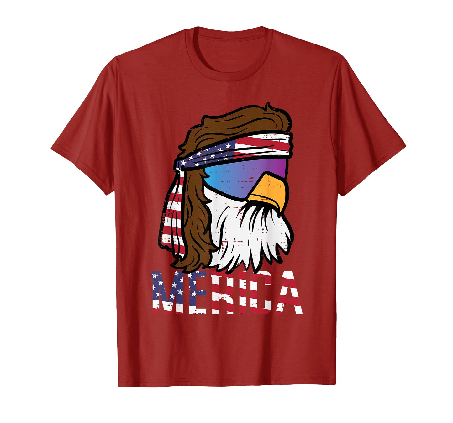 4th July Eagle Mullet Merica Flag Patriotic Men Women Kids T-Shirt