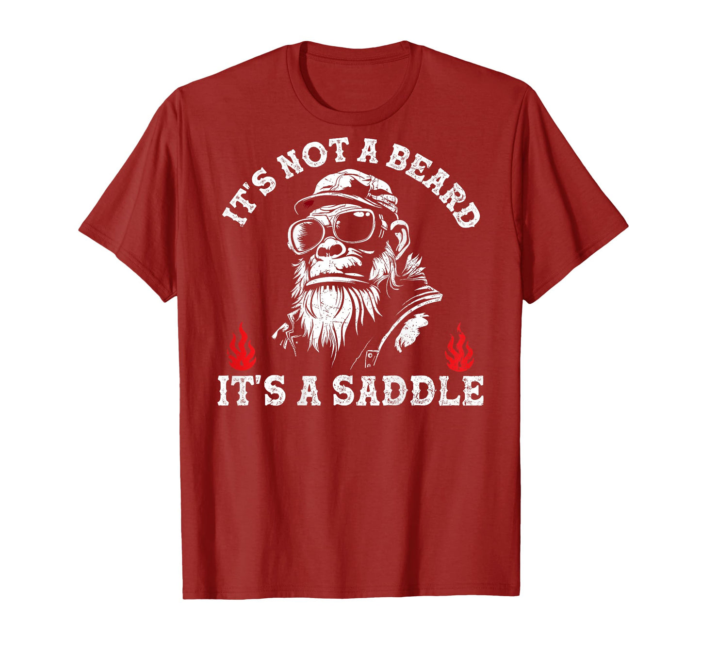 It's Not A Beard It's A Saddle Monkey Funny T-Shirt