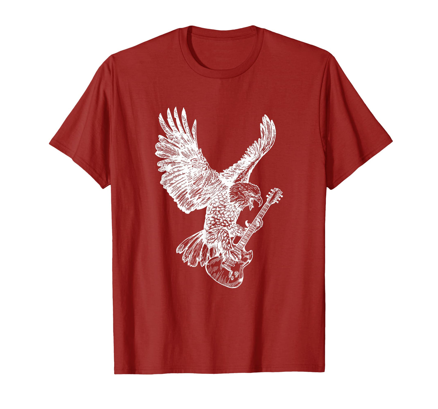 SEEMBO Eagle Playing Guitar Guitarist Musician Music Band T-Shirt