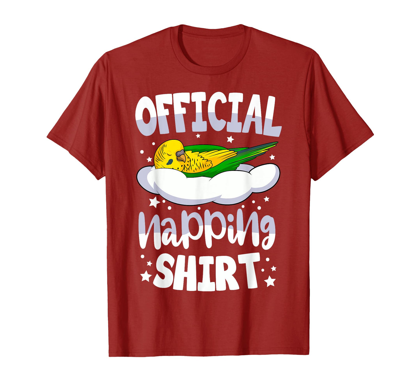 Budgie Pyjamas Budgerigar Lover Official Napping T-Shirt