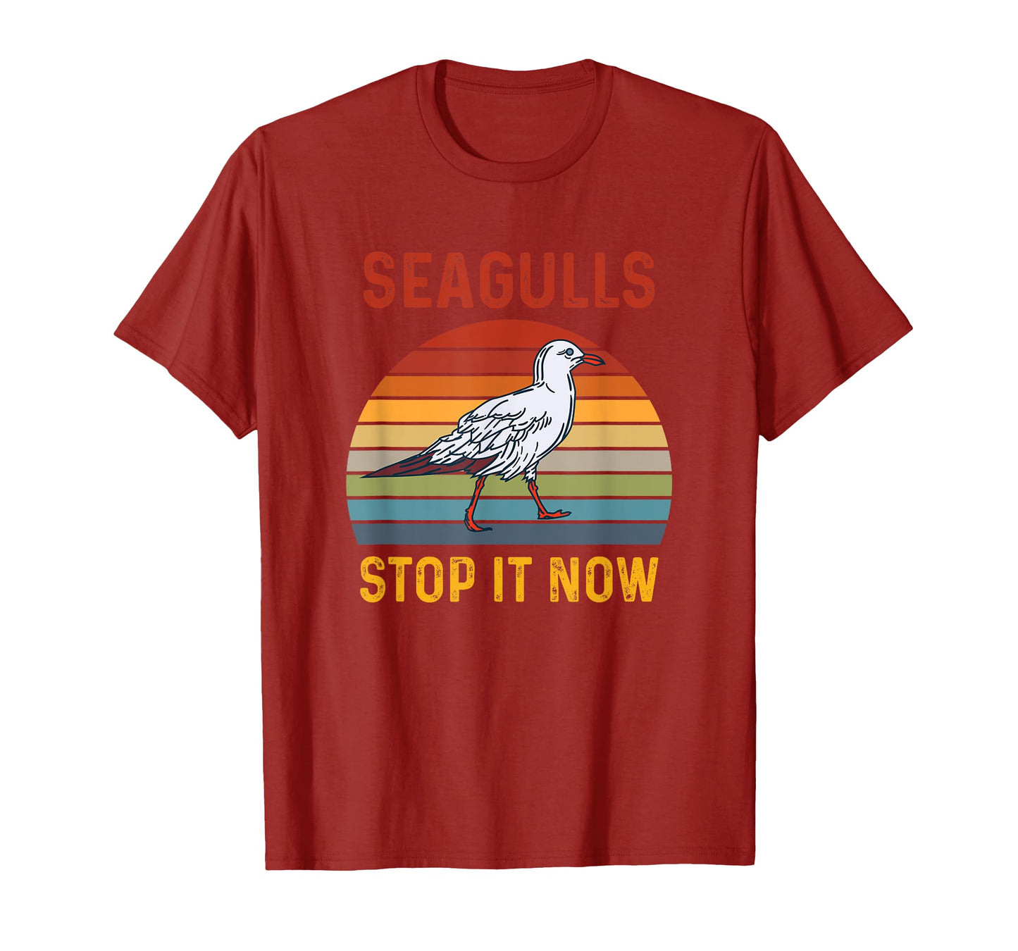 Seagulls Bird Lover Stop It Now Retro Vintage Funny Seagulls T-Shirt