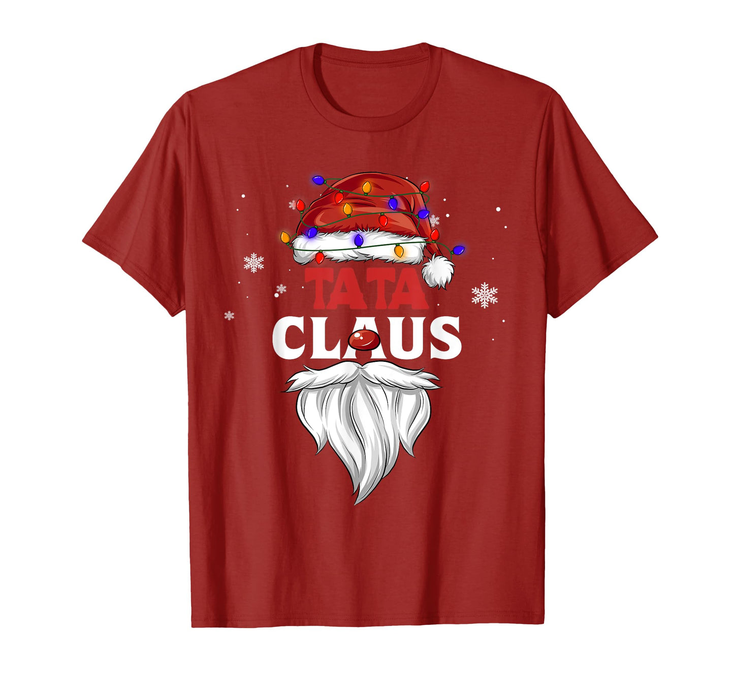 Tata Claus Christmas Lights Pajama Family Matching Party T-Shirt