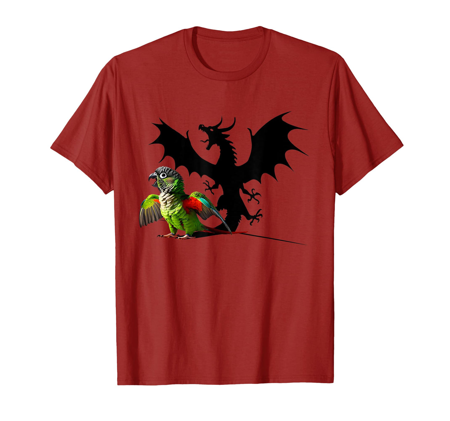 Funny Screaming Green Cheek Conure Parrot Dragon Lover Meme T-Shirt