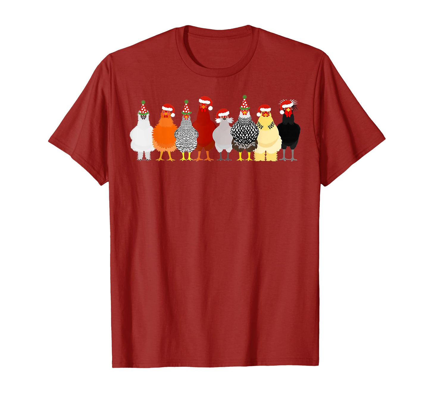Christmas Chicken Squad Cute Chicken Farm Animals T-Shirt