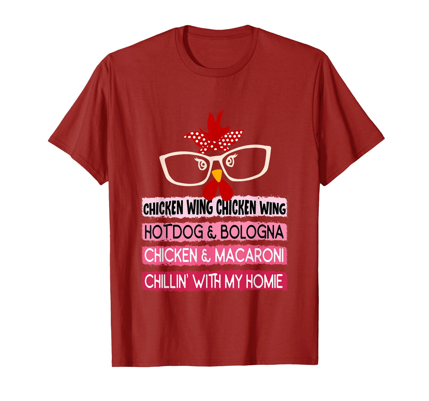 Cooked Chicken Wing Chicken Wing Hot Dog Bologna Macaroni Men Women Girls Kids T-Shirt