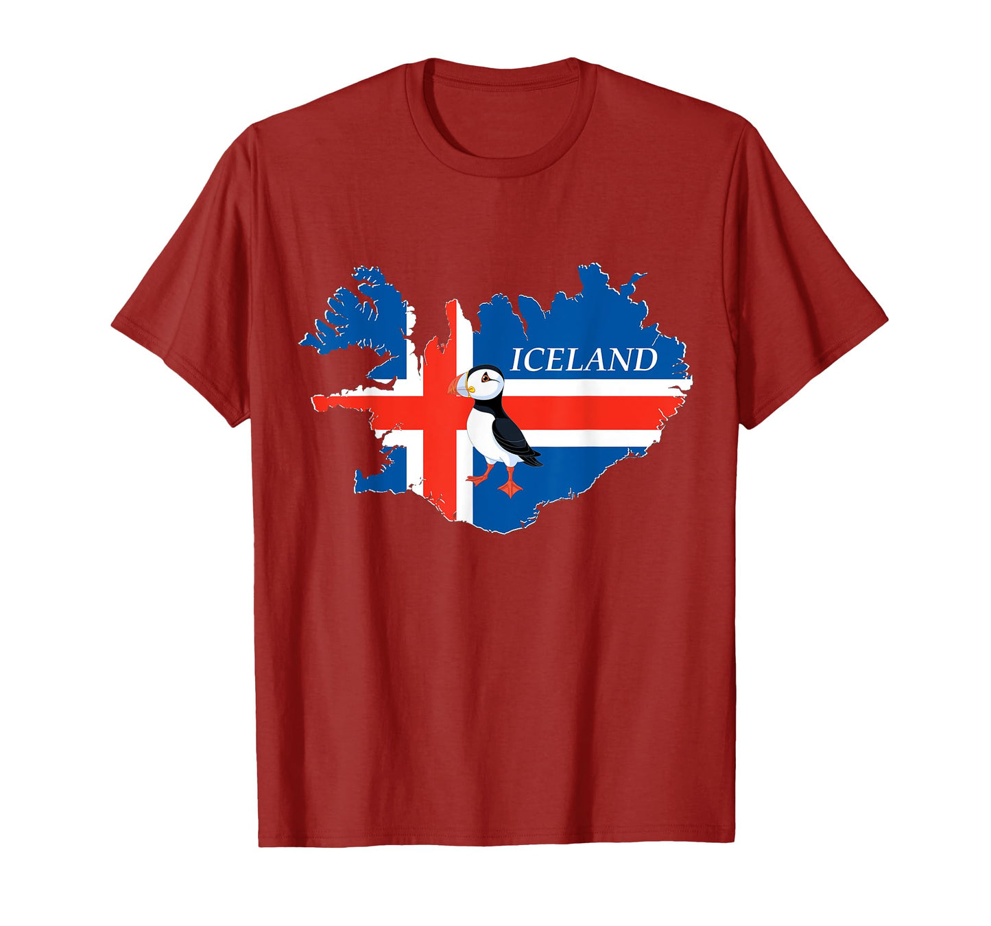 Iceland Puffin Bird and Atlantic Card T-Shirt