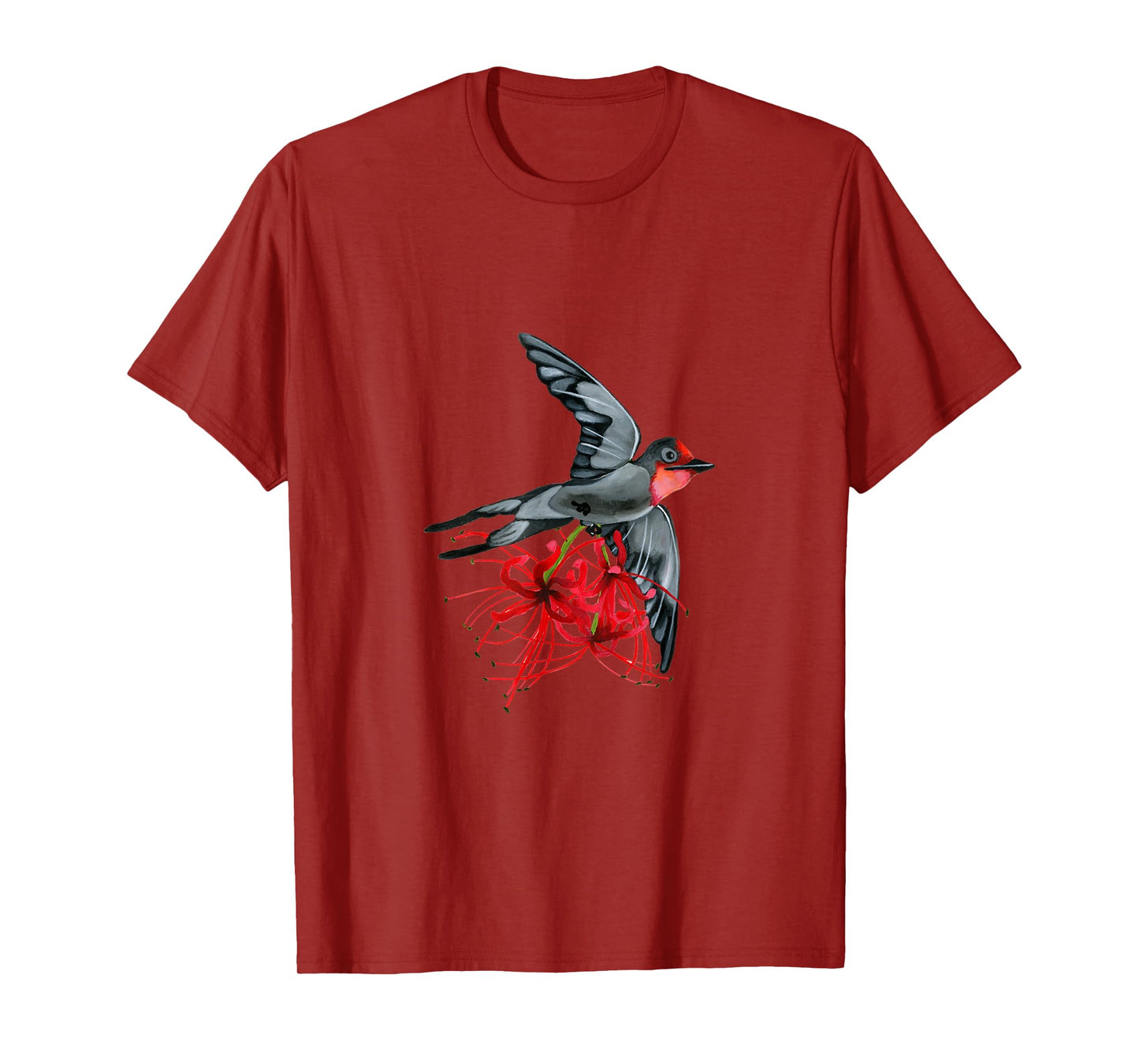 Swallowtail in flight with red spider lilies bird wings air T-Shirt