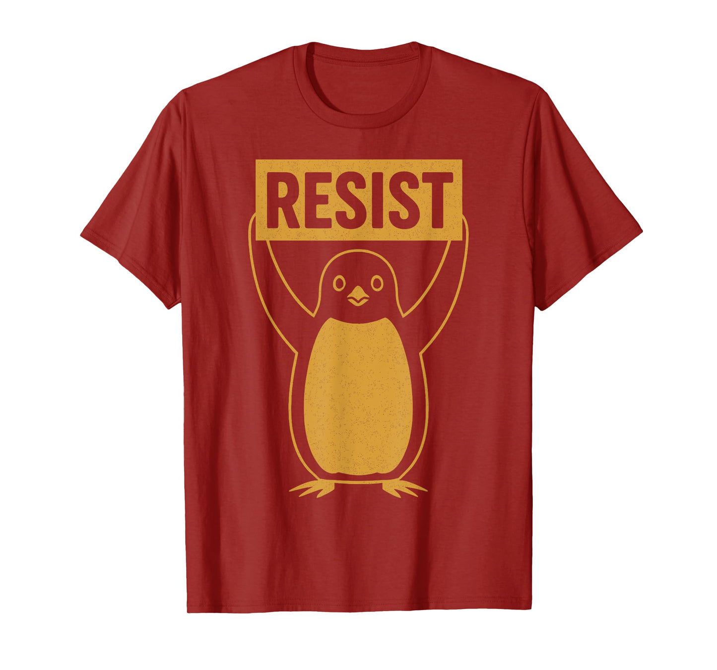Resist Sign Rebel Penguin Activist Protest High Tariffs T-Shirt