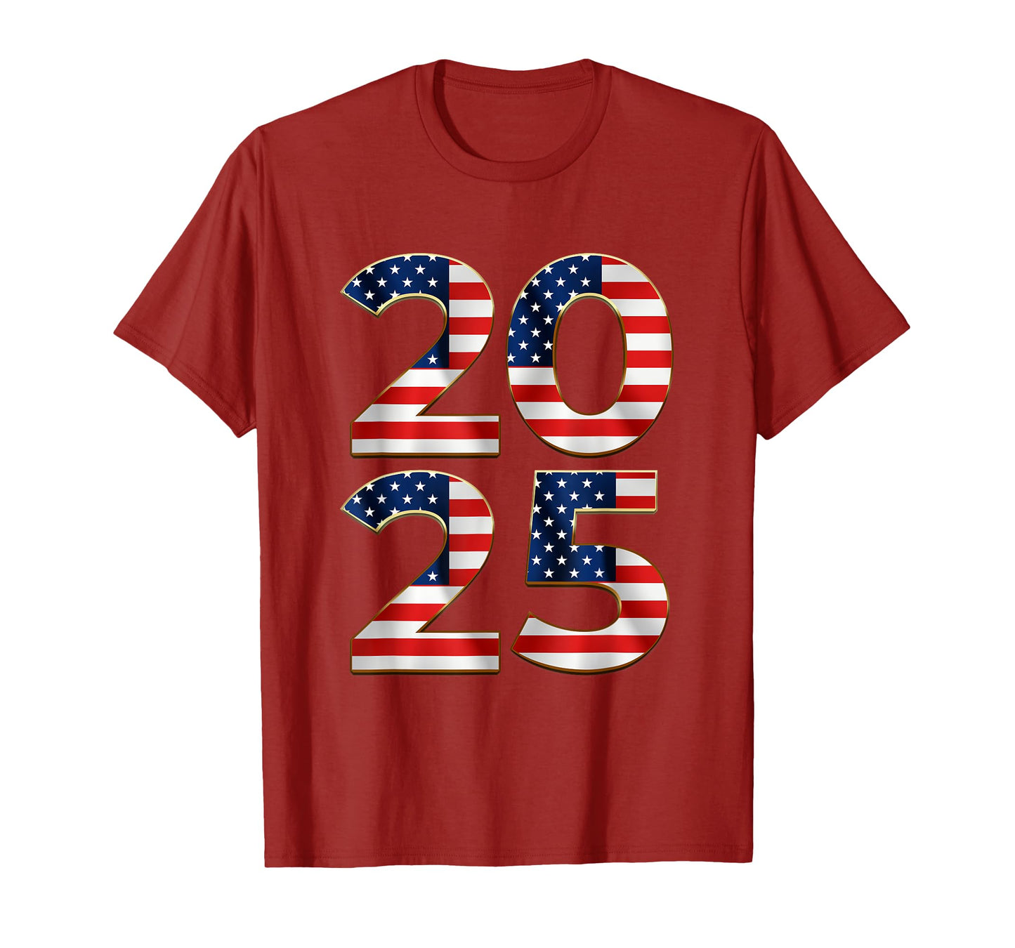 2025 Happy New Year American US Flag Patriotic 4th of July T-Shirt