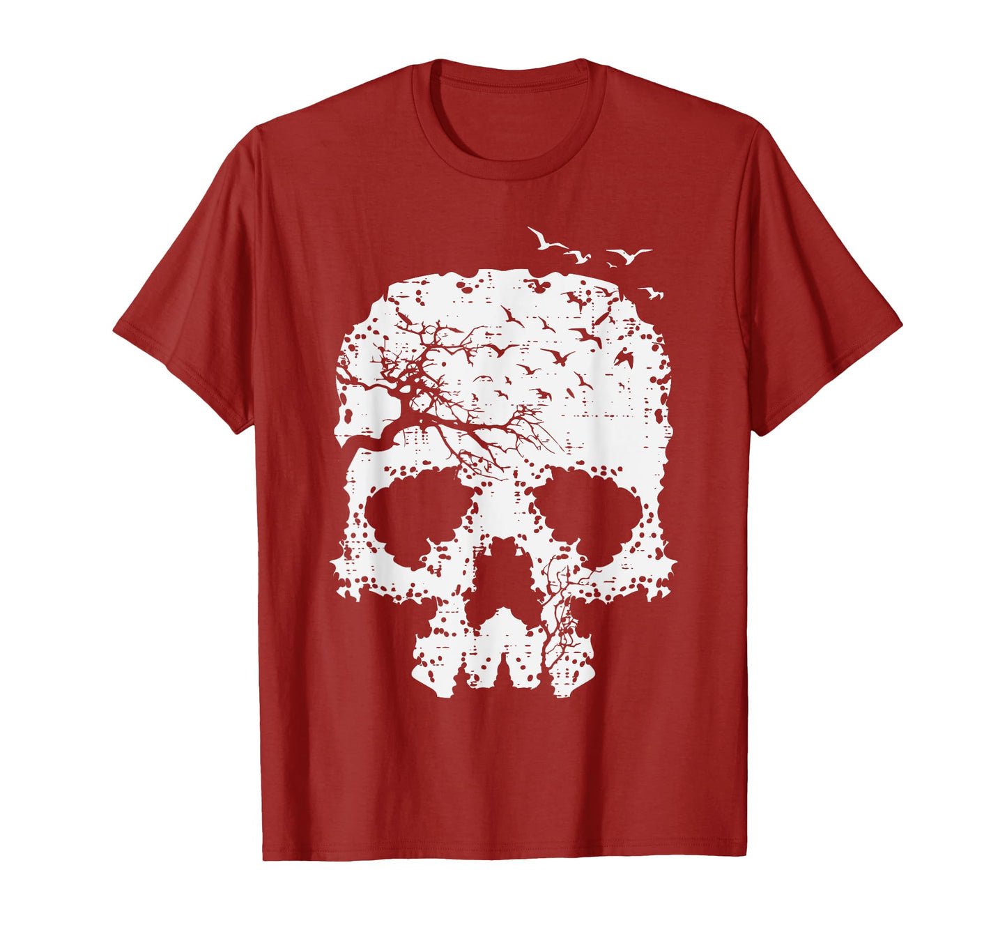 Halloween Skull Tree Birds Gothic Costume Men Women Kids T-Shirt