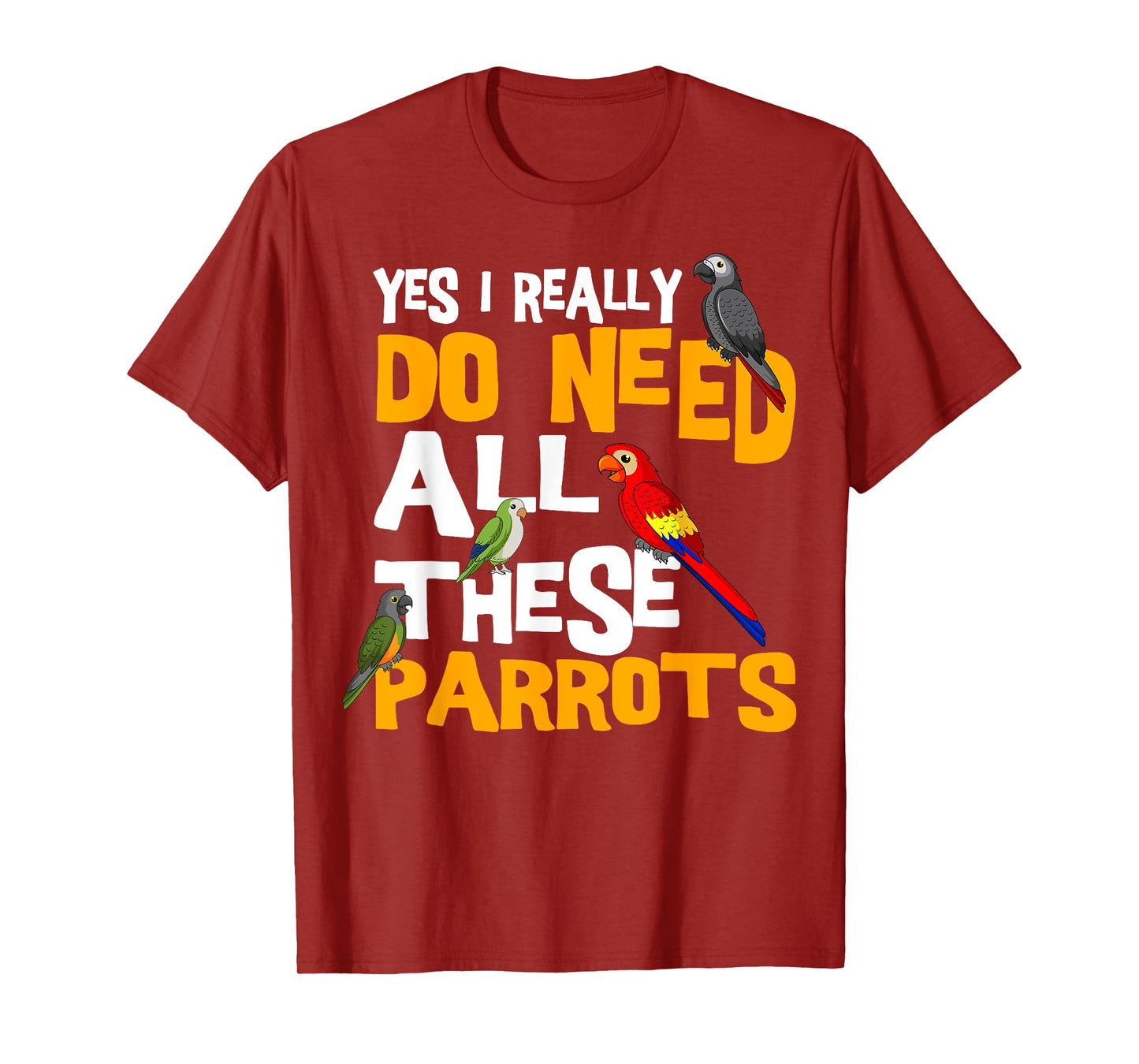 Cool Parrot Bird Lover Apparel Parrot Parakeet Cockatoo Bird African Grey Tiel Quarrion T-Shirt