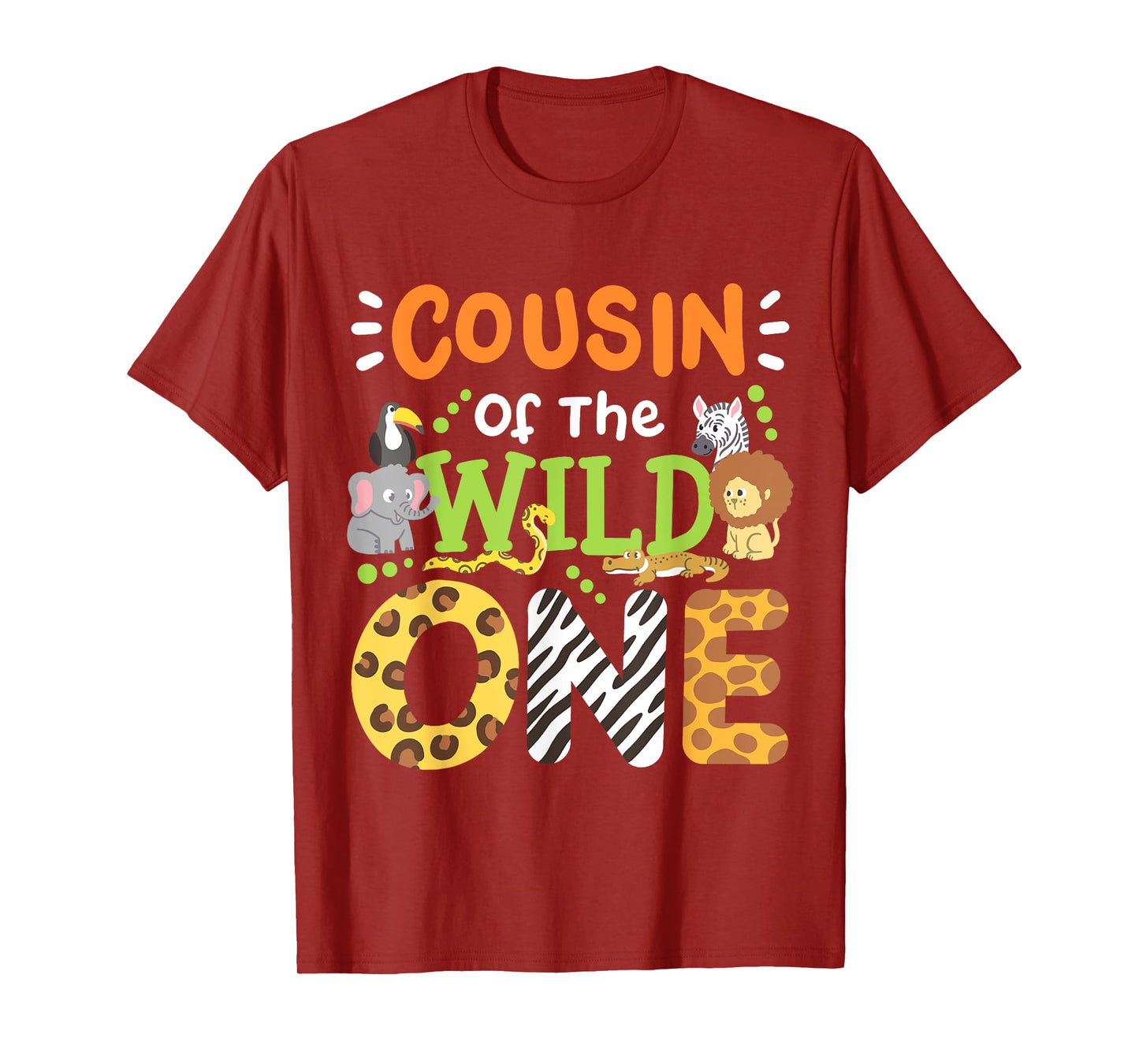 Cousin Of The Wild One Kids Boys Safari Zoo Birthday Family T-Shirt