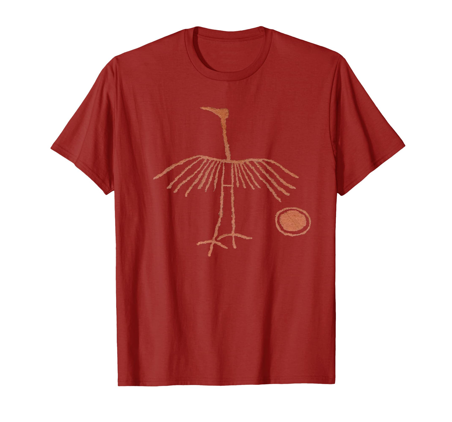 Crane Petroglyph. T-Shirt