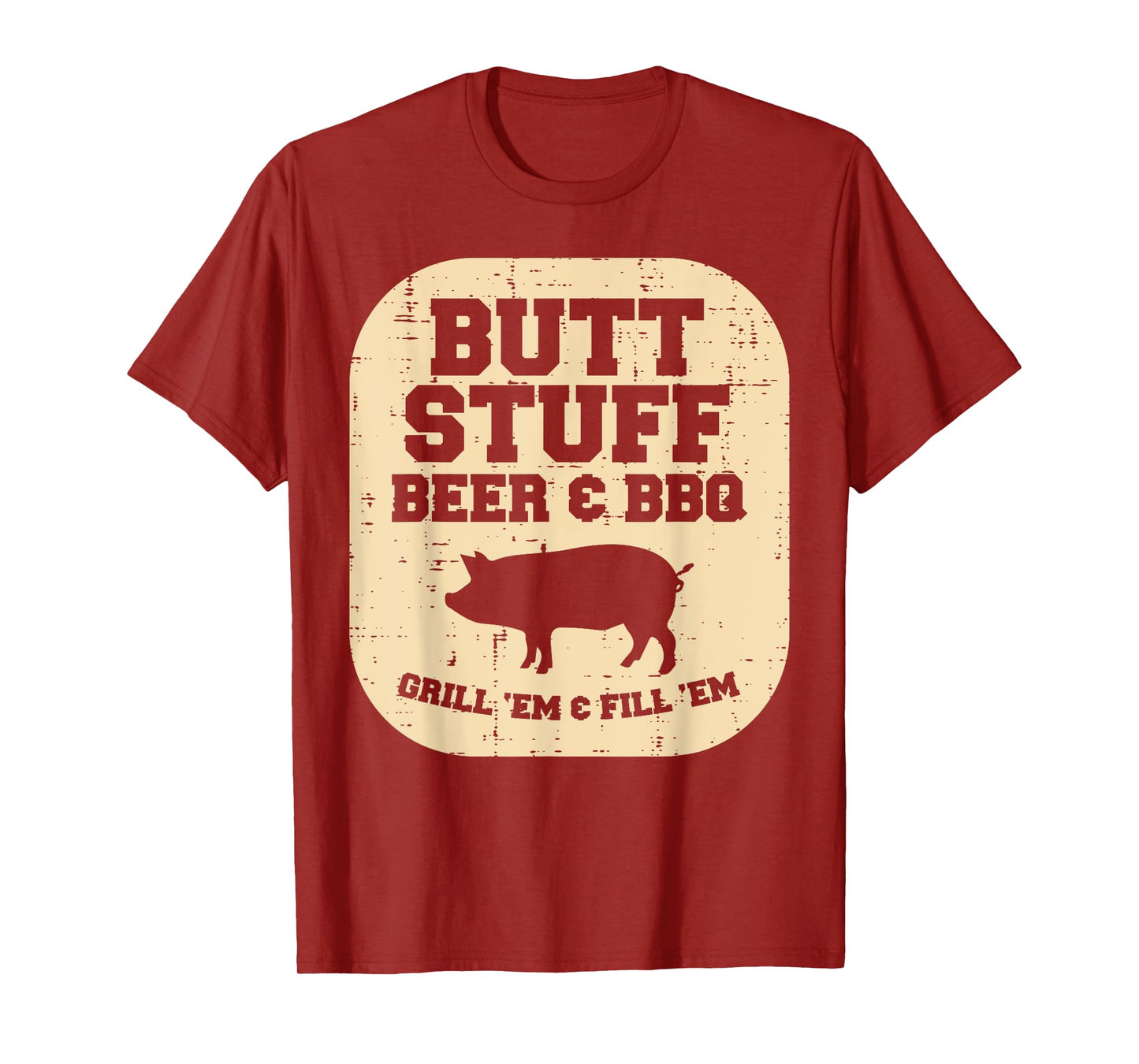 Pork Stuff Bbq Grill Em Barbecue Pig Meat Grilling Dad Men T-Shirt
